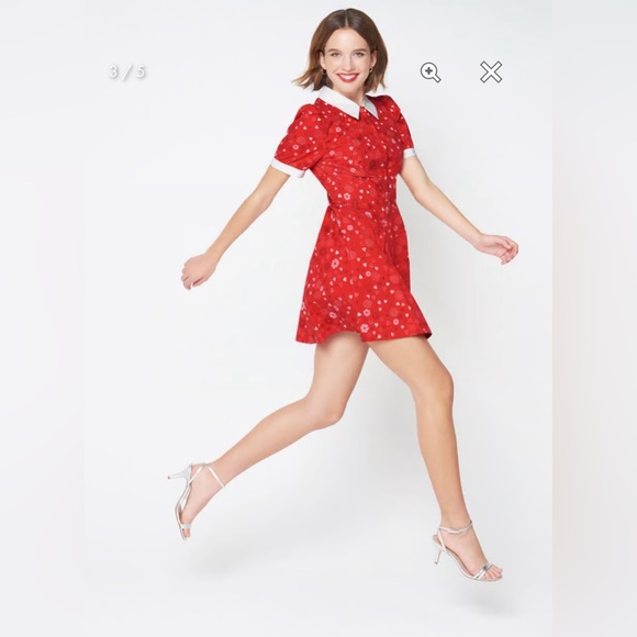 ModCloth NWT One Sweet Day Shirtdress - Red - Picture 3 of 5